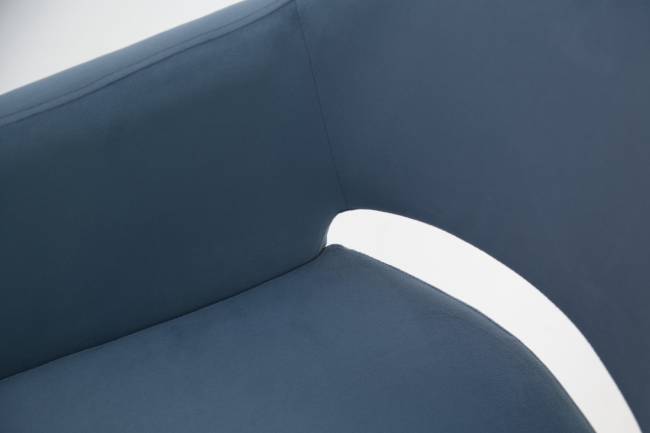 Стол Монте К 100 орех с креслами Пичч велюр синий