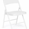 Стул складной FOLDER (mod. 032) / 1 шт. в упаковке каркас: металл, сиденье/спинка: экокожа, 41*51*76см, белый белый каркас: металл, сиденье/спинка: экокожа