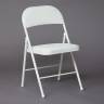 Стул складной FOLDER (mod. 032) / 1 шт. в упаковке каркас: металл, сиденье/спинка: экокожа, 41*51*76см, белый белый каркас: металл, сиденье/спинка: экокожа