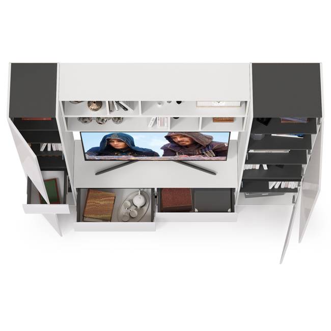 Сидней № 41 цвет белый/чёрный/фасады МДФ белый глянец Сидней № 41 цвет белый/чёрный/фасады МДФ белый глянец