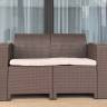 Двухместный диван LANA коричневый