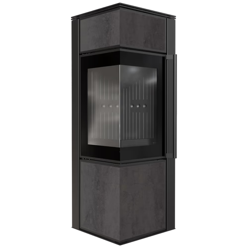 Печь Kratki PRO TORA/S NATURALI PIETRA DI SAVOIA ANTRANCITE BOCCIARDATA