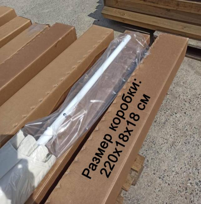 Зонт пляжный профессиональный 2х2 м Kiwi Clips бежевый 2000х2000 мм