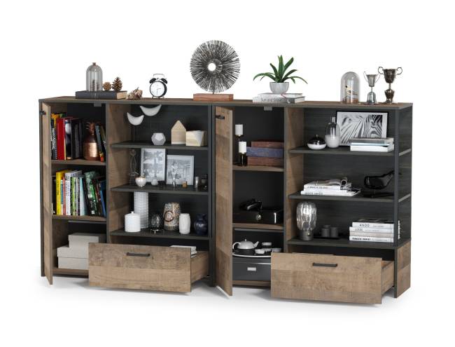 Два комода с дверкой и ящиком Трувор цвет дуб гранж песочный/интра Два комода с дверкой и ящиком Трувор цвет дуб гранж песочный/интра