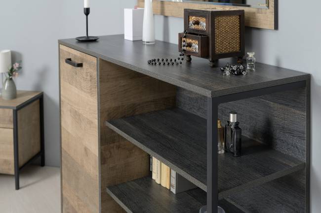 Два комода с ящиком и дверкой и комод с тремя ящиками Трувор цвет дуб гранж песочный/интра Два комода с ящиком и дверкой и комод с тремя ящиками Трувор цвет дуб гранж песочный/интра