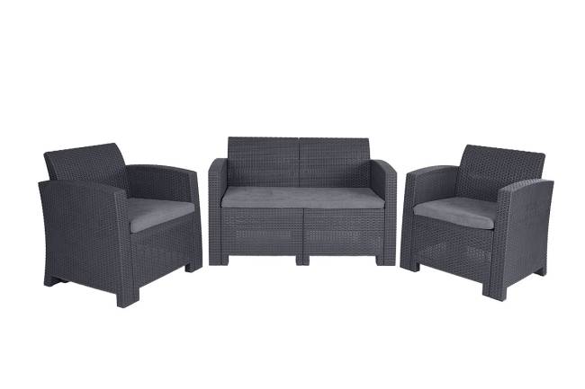 Arizona b:rattan, Диван двухместный, антрацит (2-х местная подушка)