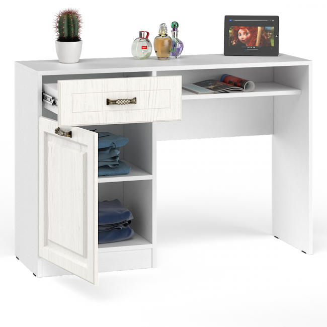 Стол туалетный 12.46 Ливерпуль цвет ясень ваниль/белый