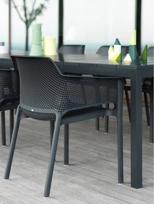 Стол пластиковый раздвижной Rio 140 Extensibile антрацит 1400-2100х850х760 мм Стол пластиковый раздвижной Rio 140 Extensibile антрацит 1400-2100х850х760 мм