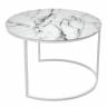 Набор кофейных столиков Tango белый мрамор с белыми ножками Набор кофейных столиков Tango белый мрамор с белыми ножками