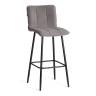 Барный стул Bari/Бари велюр, серый, 29, 45х56х110 см серый велюр Барный стул Bari/Бари велюр, серый, 29, 45х56х110 см серый велюр