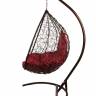 Подвесные качели - качели в виде капли "Tropica Brown" бордовая подушка