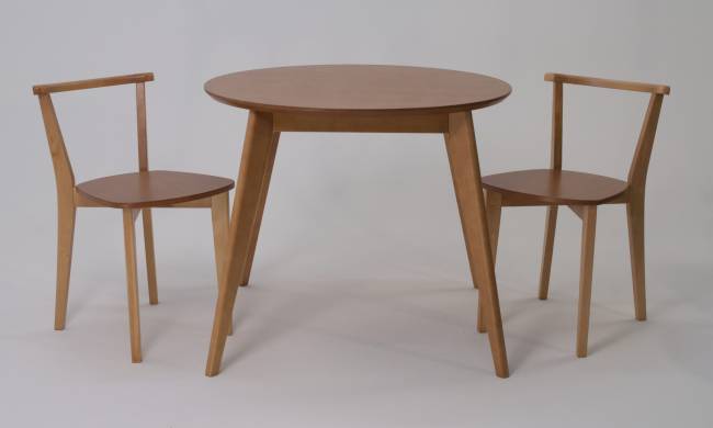 Стол Сканди К 90 натур со стульями Франк натур