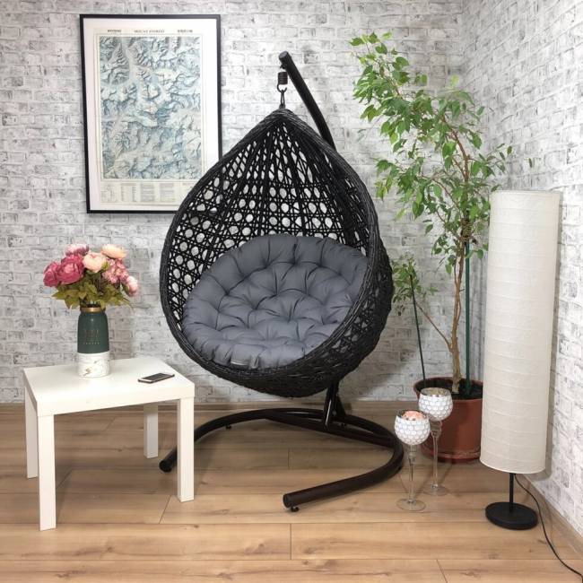 Подвесное кресло из искусственного ротанга "FRESCO", коричневый