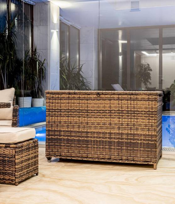 Сундук для хранения KARL 120 c колесиками коричневый Сундук для хранения KARL 120 c колесиками коричневый