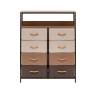 Комод Leset Локи 8 ящ. с полкой Коричневый Бежевый, светло-коричневый, темно-коричневый