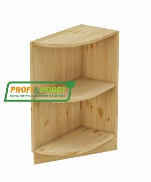 Тумба угловая Заверш 300 х 540 х 720 сосна, без покраски