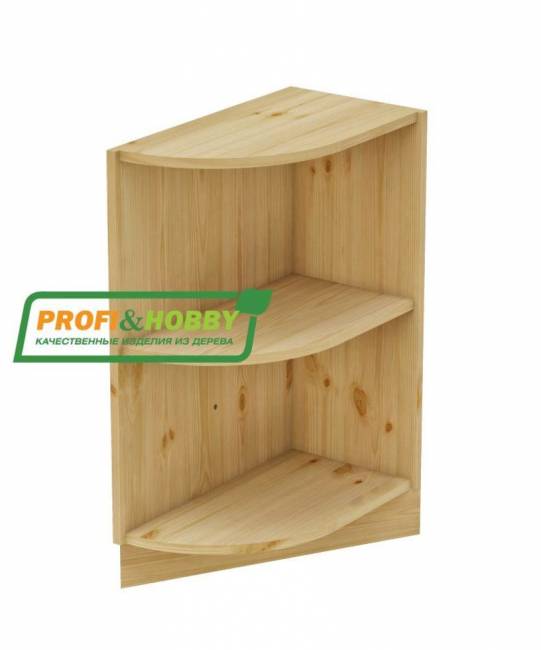 Тумба угловая Заверш 300 х 540 х 720 сосна, без покраски