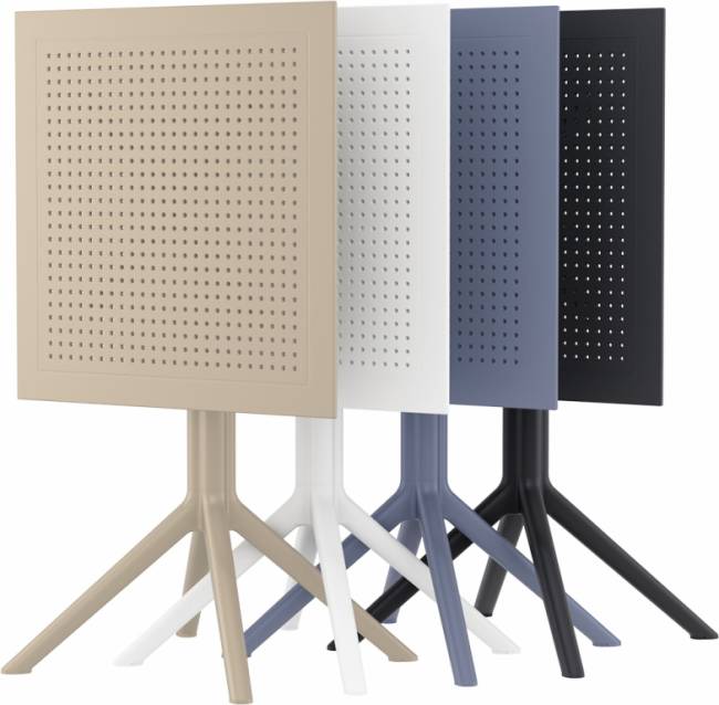 Стол пластиковый складной Sky Folding Table 60 темно-серый 600х600х740 мм Стол пластиковый складной Sky Folding Table 60 темно-серый 600х600х740 мм