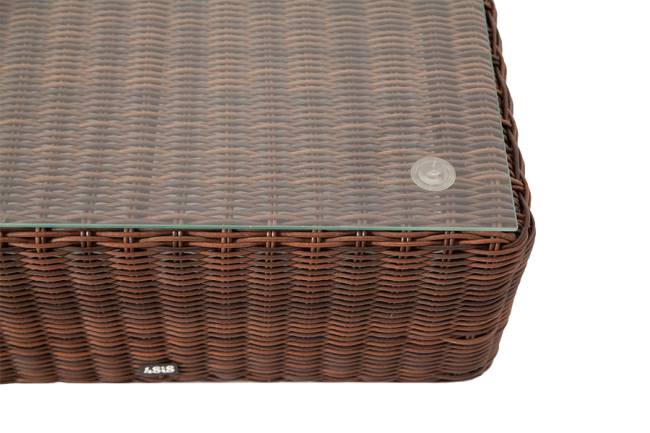 "Лунго" журнальный столик плетеный, цвет коричневый "Лунго" журнальный столик плетеный, цвет коричневый