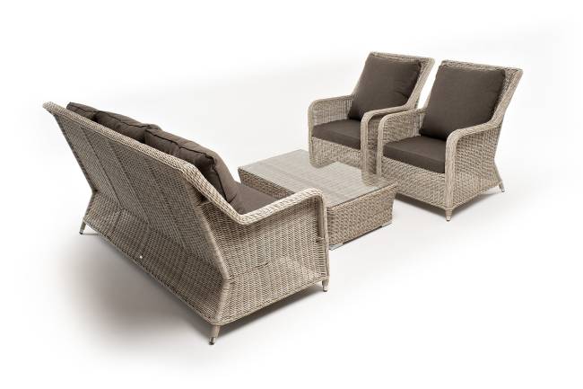 "Гляссе" лаунж-зона из искусственного ротанга, цвет бежевый "Гляссе" лаунж-зона из искусственного ротанга, цвет бежевый