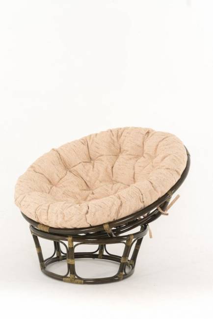Кресло "PAPASAN"  темный коньяк рогожка