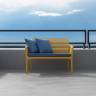 Диван пластиковый Net Bench горчичный 1160х700х860 мм