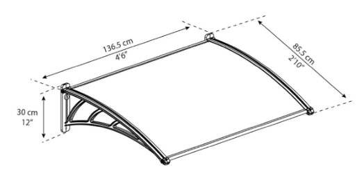 Дверной козырек Palram Canopia NEO 1350