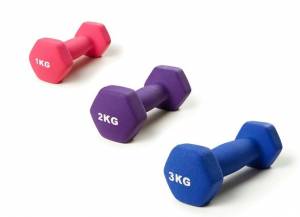 Гантель виниловая  "ATLAS SPORT", 3 кг (синяя) (1 ШТ)