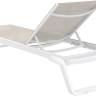 Шезлонг-лежак металлический Tropic белый, бежевый 2100х720х310 мм