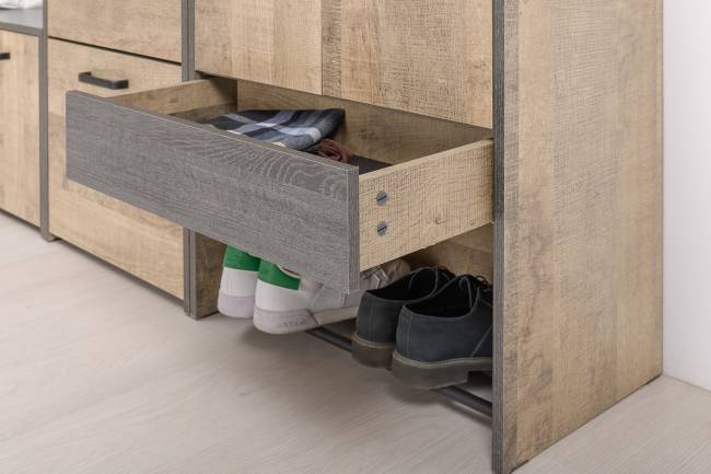 Вместительная прихожая Трувор № 244 цвет дуб гранж песочный/интра Вместительная прихожая Трувор № 244 цвет дуб гранж песочный/интра