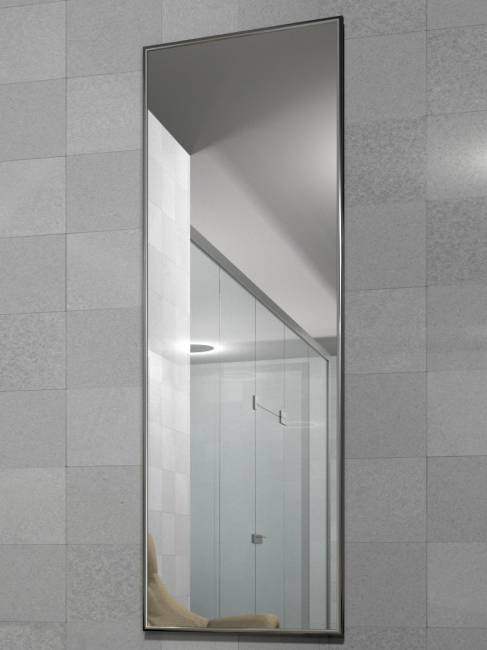 Зеркало настенное в раме Сельетта-5, глянец серебро 150 см х 50 см