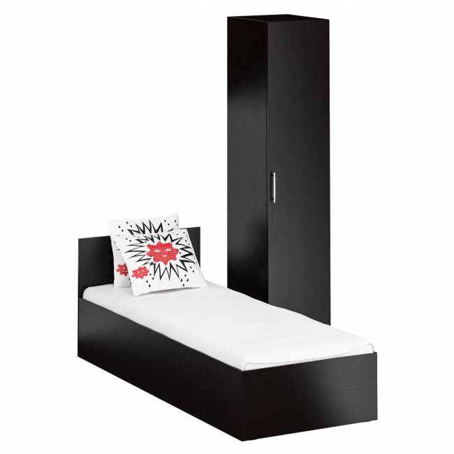 Кровать односпальная 800 с пеналом Стандарт цвет венге Кровать односпальная 800 с пеналом Стандарт цвет венге