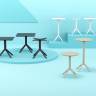 Стол пластиковый барный складной Sky Folding Bar Table 60 бежевый Ø600х1080 мм Стол пластиковый барный складной Sky Folding Bar Table 60 бежевый Ø600х1080 мм
