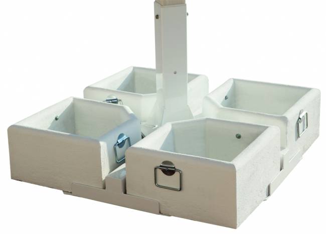 Зонт профессиональный двухкупольный 3х6 м Alu Double Starwhite белый, бордовый 3000х6000 мм Зонт профессиональный двухкупольный 3х6 м Alu Double Starwhite белый, бордовый 3000х6000 мм