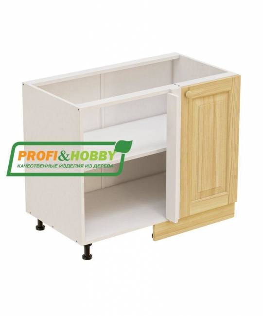 Тумба угловая 1010х530х720 + фасад сосна без покраски Тумба угловая 1010х530х720 + фасад сосна без покраски