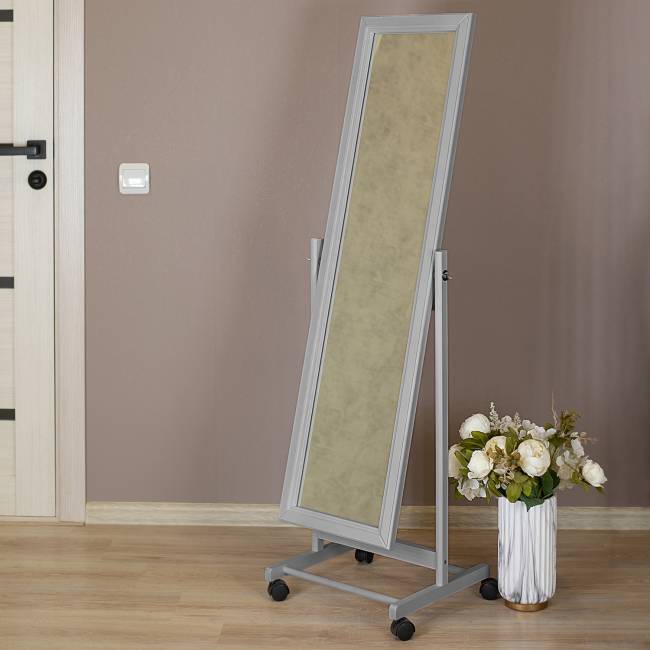 Зеркало напольное BeautyStyle 27 серый  135 см х 42,5 см