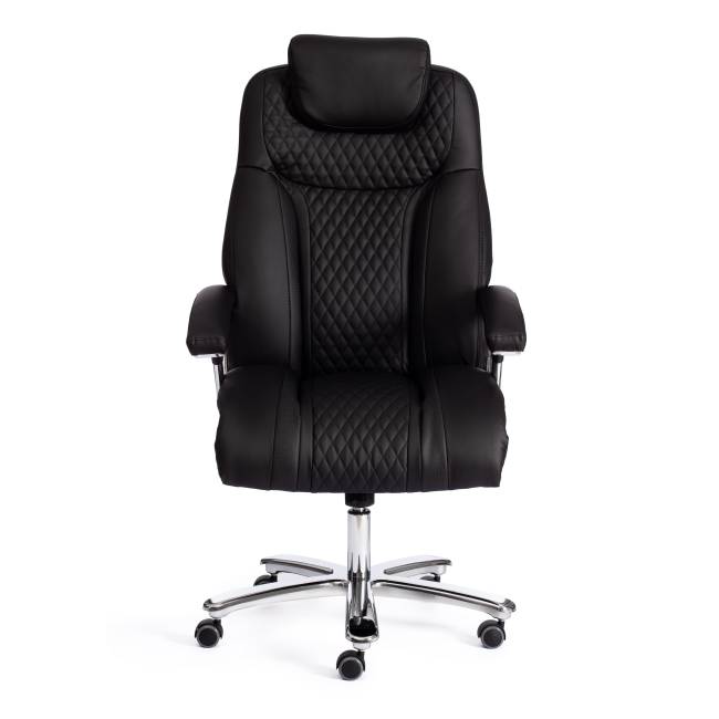 Кресло Trust (max) кож/зам, черный/черный стеганный/черный, 36-6/36-6/36-6/06 черный/черный стеганный/черный кож/зам