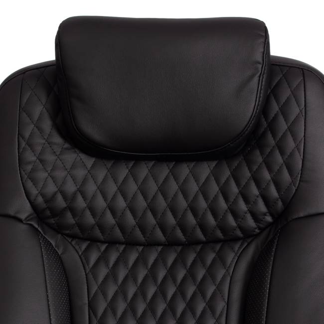 Кресло Trust (max) кож/зам, черный/черный стеганный/черный, 36-6/36-6/36-6/06 черный/черный стеганный/черный кож/зам