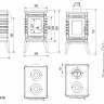 Чугунная печь Kratki Koza/K10 (термостат)