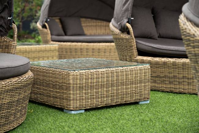 "Лунго" журнальный столик плетеный, цвет соломенный "Лунго" журнальный столик плетеный, цвет соломенный