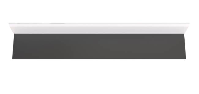 Полка открытая Сидней 16.486 цвет МДФ белый глянец/чёрный Полка открытая Сидней 16.486 цвет МДФ белый глянец/чёрный