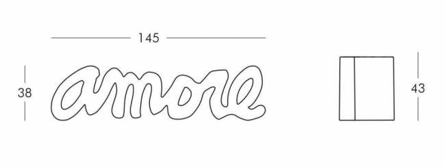 Скамья пластиковая дизайнерская Amore Standard пламенный красный 1450х380х450 мм