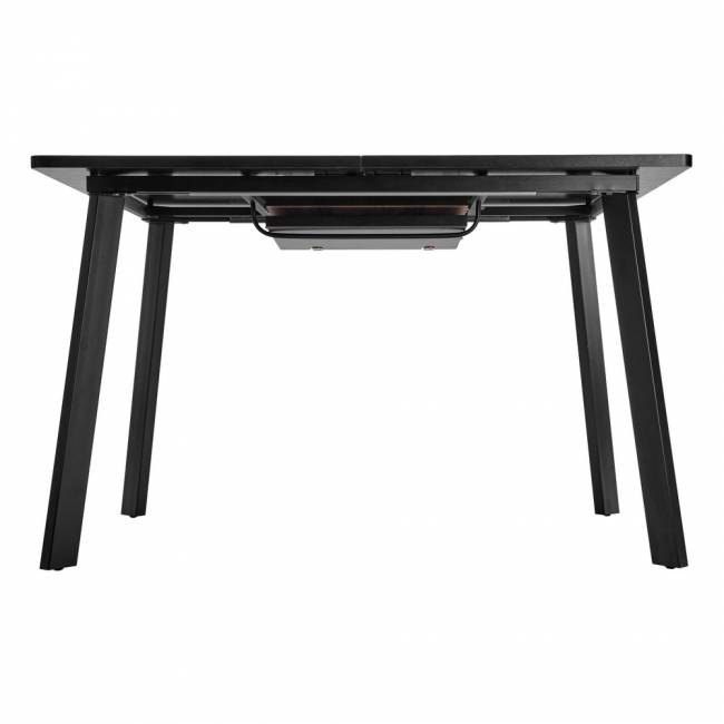 Стол Dublin раскладной 120-160х80х75 Дуб Вотан, чёрные ножки