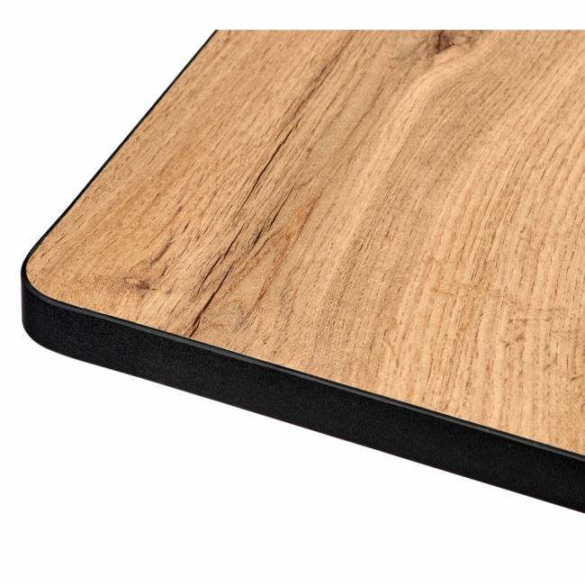 Стол Dublin раскладной 120-160х80х75 Дуб Вотан, чёрные ножки