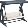 Качели пластиковые плетеные с подушкой Hawaii антрацит 2250х1640х2020 мм