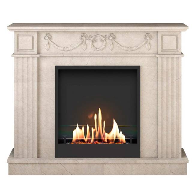 Биокамин в мраморном портале SteelHeat Washington (Стандарт)