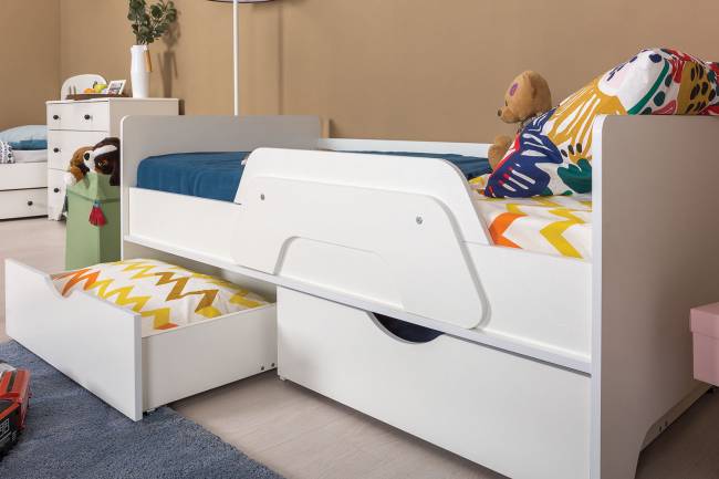 Кровать с ящиками Уна 11.22 цвет белый Кровать с ящиками Уна 11.22 цвет белый