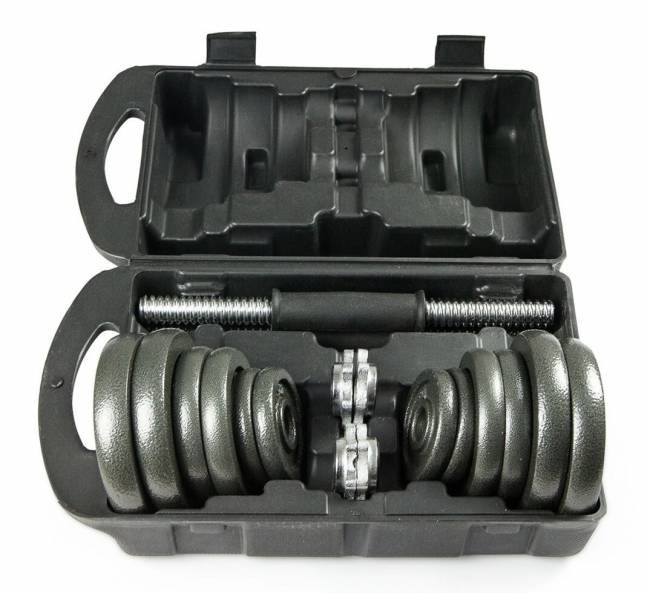 Набор металлических гантелей в чемодане "ATLAS SPORT 20 кг Набор металлических гантелей в чемодане "ATLAS SPORT 20 кг