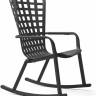 Кресло-качалка пластиковое Folio антрацит 720х810-925х1190-1125 мм