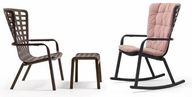 Кресло-качалка пластиковое Folio антрацит 720х810-925х1190-1125 мм